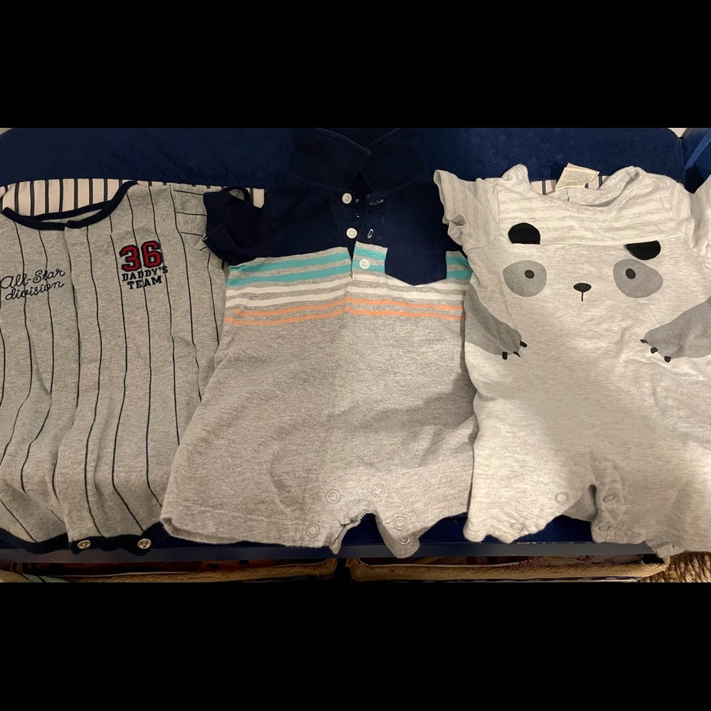 Bundle of one piece short rompers